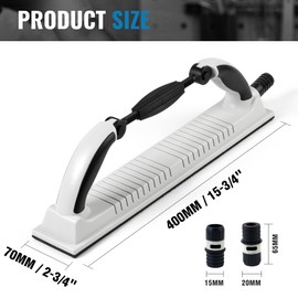 S SATC 15PCS Adjustable Radius Flexible Sanding Block with Hook & Loop Backing 70 x 400MM Longboard Hand Sander for Automobile Ship Wood Grinding with 80 120 180 240 320 Grit Mesh Sandpapers