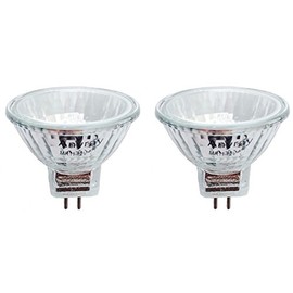 Anyray (2-Bulbs) Clear MR11 12Volt 5Watt Christmas Decorations Reflector Fiber Optic Light Bulb W 12V 5-Watts
