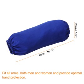 sourcing map Welding Sleeves Flame Retardant Cotton Welding Work Sleeves Fit Men and Women Heat Flame Resistant Arm Protection Gardening Sleeve for Welding Machining Metal Handling, Blue
