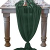 Socomi 10ft Emerald Green Chiffon Table Runner 29x120 Inches Wedding