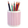 Ambesonne Valentine's Day Pencil Pen Holder, Simple Love Themed Pattern