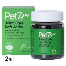 Pet Seven Dog Joint Care Soft Jerky 90g, 2 pieces, bone joint strengthening, 90 tablets / 펫세븐 강아지 관절 케어 소프트 져키 90g, 2개, 뼈관절강화, 90정