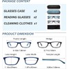 Reading Glasses for Men/Women with Spring hinges, Rectangulart Computer Readers