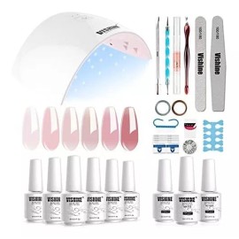 Vishine Kit Para Uñas En Gel Con Colores Clasicos Diseño Brillante