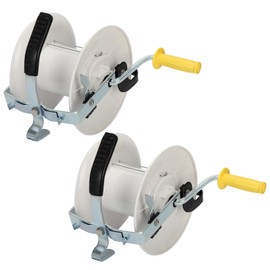 3:1 Geared Electric Fencing Reel with Reel Guide,Electrified Rope Winder Reel with Locking Function for Farms, Ranches, Gardens(2PCS)