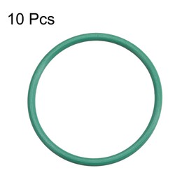 uxcell Fluorine Rubber O-Rings, 29mm OD 26mm ID 1.5mm Width FKM Seal Gasket for Machinery Plumbing, Green, Pack of 10