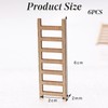 2.4" Miniature Wooden Ladder, 6 Pack Mini Wood Dollhouse Straight