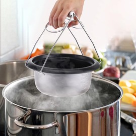 BESTONZON Stainless Steel Bowl Clip, Foldind Hot Dish Tong Hot Plate Gripper, Kitchen Stainless Steel Folding Hot Dish Plate Clip Plate Retriever Tongs Bowl Clips Pan Dish Gripper Clips Hot Plate or B