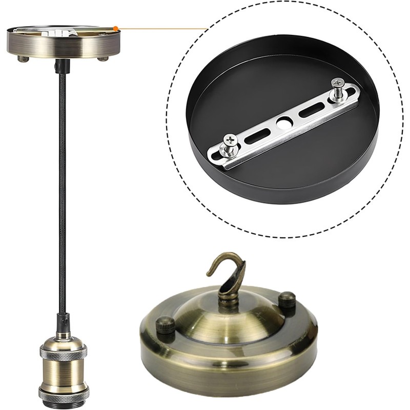 UtySty 4 Set Light Canopies Mounting Bracket Bar with Screws