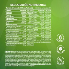 Multivitamínico con Omega 3, Quercetina y Adenosina | Vitaminas A, D, E | Para Hombres y Mujeres | Suplemento Diario | Energía Nutricional | 60 Softge