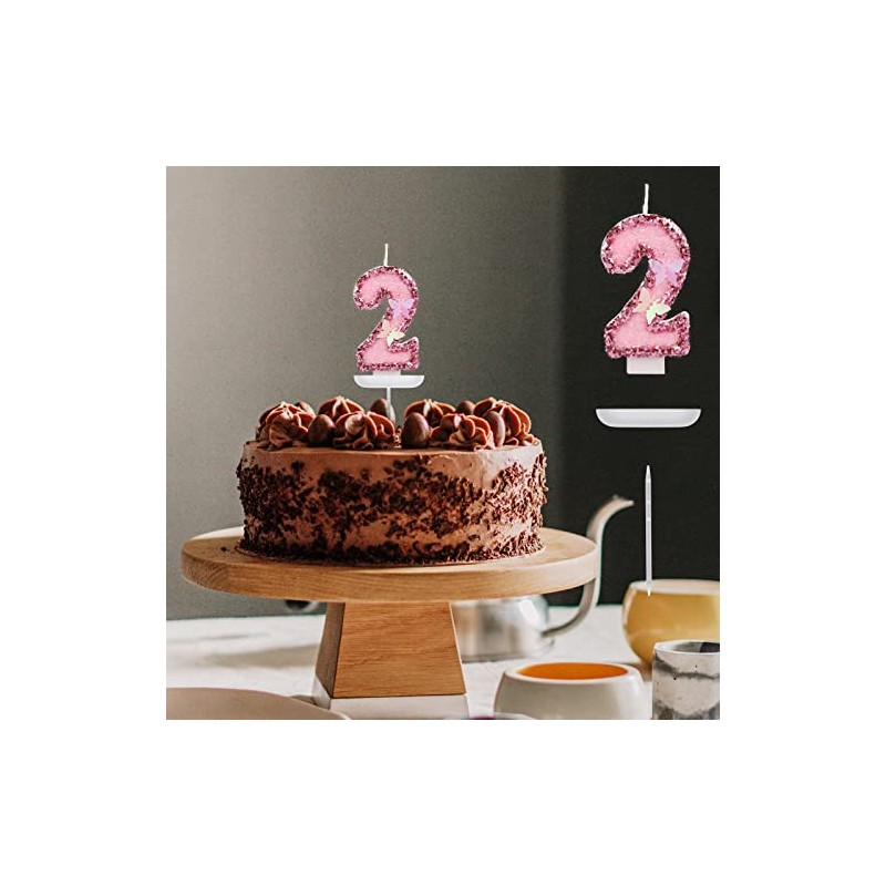 Velas de números de cumpleaños de 2.95 pulgadas, velas de
