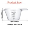 3pcs 2 Oz Measuring Cup, 1/4 Clear Acrylic Measuring Cup