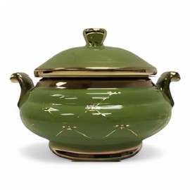 Porcelain Tureen - Soperas 6 Estilos Santos, Santeria, Ifa Ochun, Yemaya, Obatala, Chango, Religious Decor (Green)