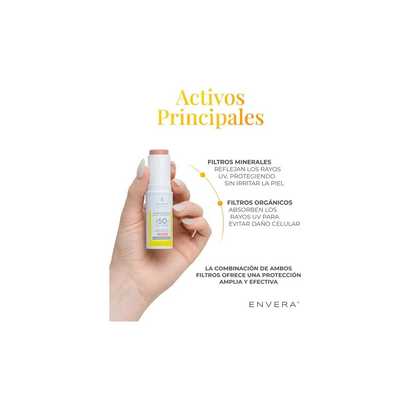 Protector Solar Facial en Barra con Color Peachy FPS 50