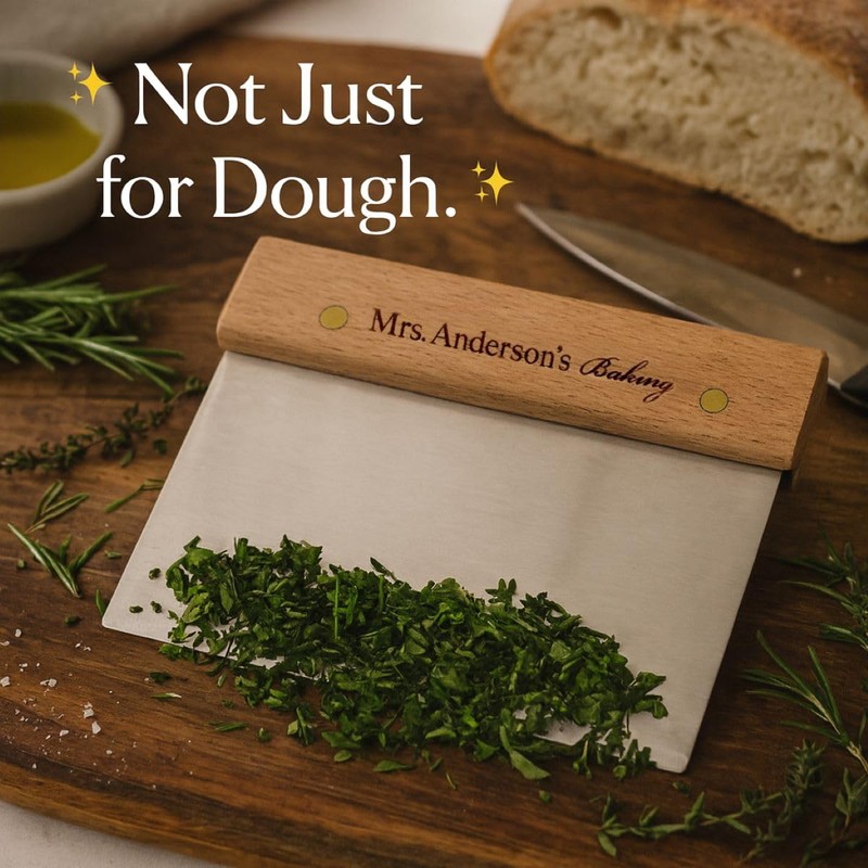 Mrs. Anderson’s Baking Pastry Dough Scraper, Stainless Steel Blade with