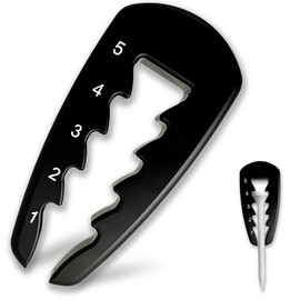 NICECONE Golf Tee Height Tool - Adjustable Precision Tee Setter for Consistent Swings, Durable Plastic Training Aid with Ball Marker, Portable Golf Accessories for Men & Women (7x3.3cm, Black)