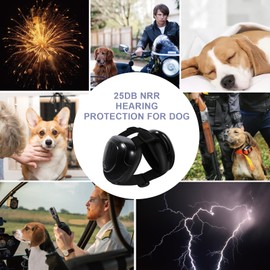 BuFan Orejeras para Perros - Protección Auditiva Ajustable, Reducción de Ruido, Ear Covers para Caminar, Fuegos Artificiales, Tormentas Eléctricas y Cazar