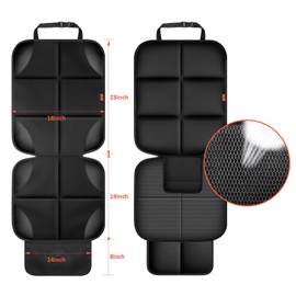 Car Seat Protector, Car Seat Cushion Mat Thickest Padding, Waterproof 600D Fabric Car Seat Covers for Non-Slip Backing Mesh Pockets for Baby and Pet (2)