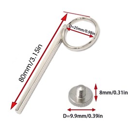 Cheerock 3pcs Silver Copper Trumpet Slide Finger Ring, Trumpet Valve Pull Ring with 3 Screws, 3 Inch Length Trumpet Slide Finger Ring, Trumpet Accessories Compatible with Yamaha Trumpet