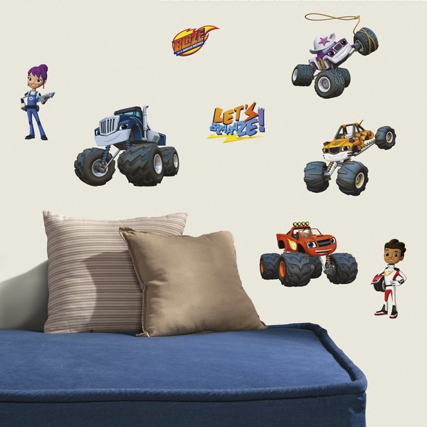 RoomMates RMK3119SCS Blaze & The Monster Machines Peel and Stick Wall Decals