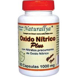 Naturallya  Oxido Ntrico Plus  60 Cpsulas de 1,000mg  L Arginina  N-Acetil Cistena  Apto para ambos sexos  Sin gluten  Sin OMG  Marca Naturallya      