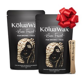 KoluaWax KoluaWax Hard Wax Beads for Hair Removal C Coarse Hair Formula C Face, Brazilian, Underarms, Back Chest, Bikini Waxing C Coconut Colada, 1lb Refill for Wax Warmers & 10 Large Applicator Sticks, 2 Pack