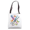 Friseur Scissors Comb Butterflies Tote Bag