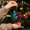 Fierce Dragon Stained Glass Style Ceramic Ornament, Unique Goth Tree