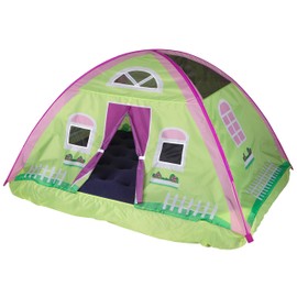 Pacific Play Tents 19601 Kids Cottage House Bed Tent Playhouse - Fits Full Size Mattress , Pink