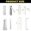 bealy Pocket Door Handles and Edge Pull Matte, 2 Set