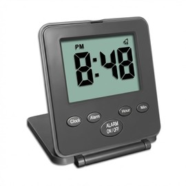 Travelwey Reloj Despertador Digital de Viaje, sin Campanas, sin silbatos, operación básica Simple, Alarma Fuerte, repetición, pequeño y Ligero, Interr