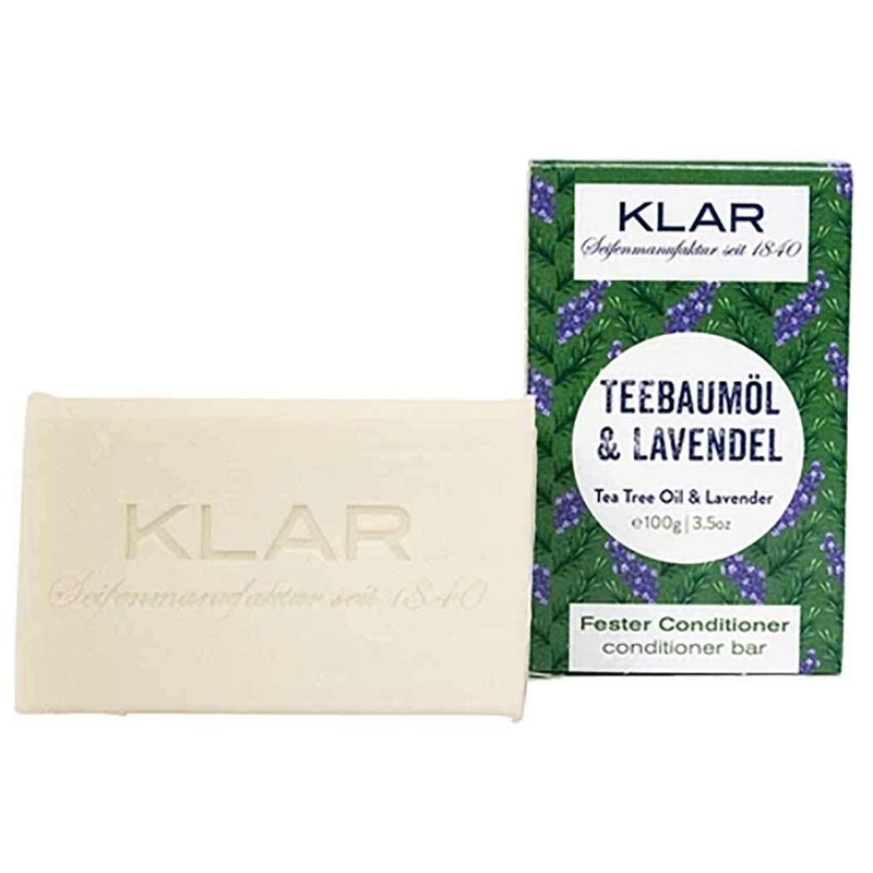 Klar Seifen Solid Conditioner Tea Tree Oil & Lavender 100