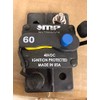 Mechanical Products 175-S0-060-2 Surface Mount Circuit Breaker, Push/Trip Reset, 1/4" Stud, 60A