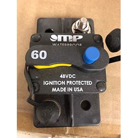 Mechanical Products 175-S0-060-2 Surface Mount Circuit Breaker, Push/Trip Reset, 1/4" Stud, 60A