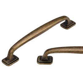 SYZOW Cabinet Handles Vintage 128 mm Hole Spacing, Pack of 6 Antique Cabinet Handles for Kitchen Cabinets Zinc Alloy for Kitchen Handles, Wardrobe Handles, Door Handles