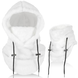 AYPOW Unisex Winter Thermal Fleece Balaclava, Windproof Ski Mask Face Cover, Multifunctional Winter Fleece Hat Hood with Neck Warmer Snood for Men Women, Outdoor Sports Running Skiing Cycling Hiking