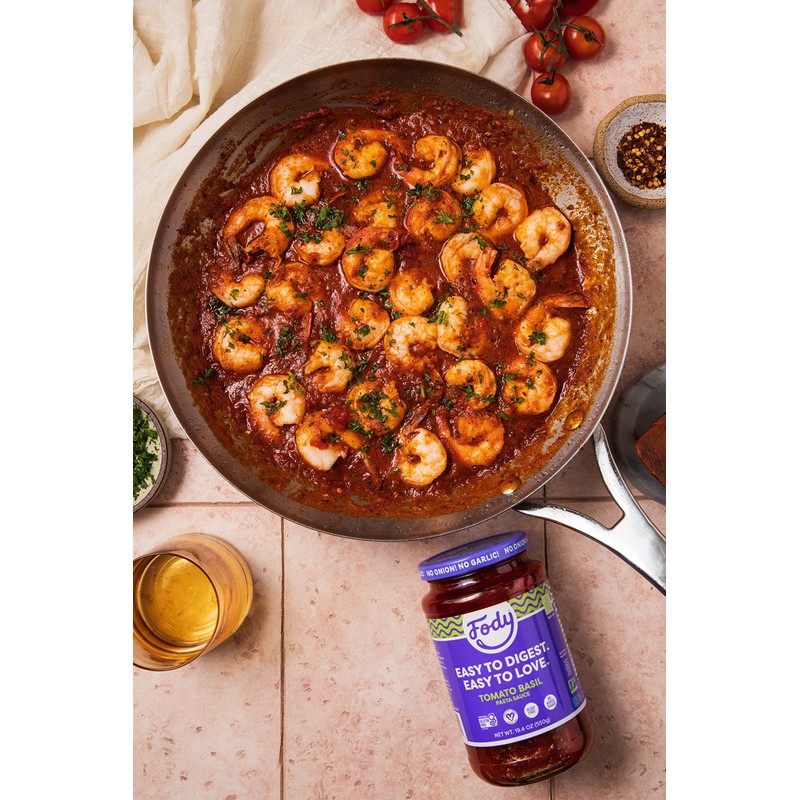Fody Foods Tomato Basil Pasta Sauce, 19.4 Oz, Garlic and