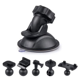 Video Recorder Holder for Dashcam Holder, Car Suction Cup Dashcam Holder, Car Suction Cup Dash Cam, with 5 Types Adapter, for Control DVR Camera Camcorder GPS Action Camera