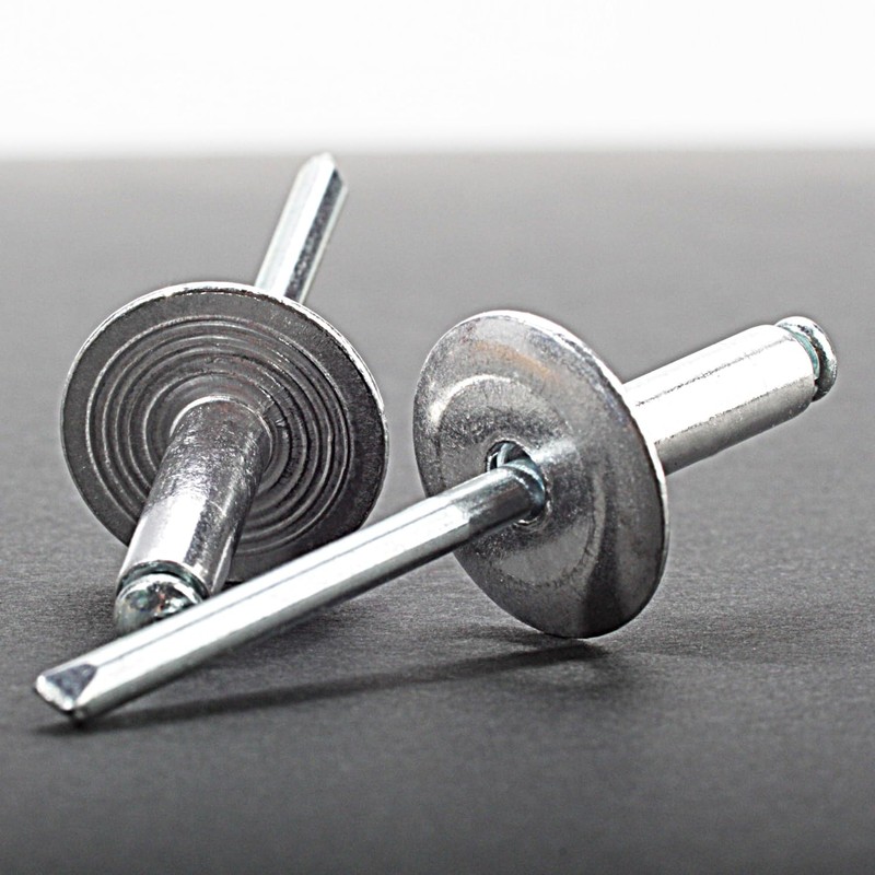 Linkup 75pcs pack 3/16" x 1" Large flange Pop blind