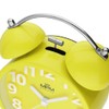 MPM Quality Design Metal Alarm Clock in Trendy Colours, Yellow,
