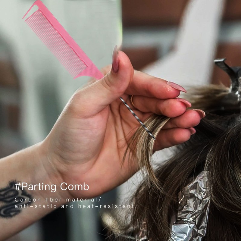 3-Piece Teasing Brush Set Bristles Hair Brush 3 Rows Teasing