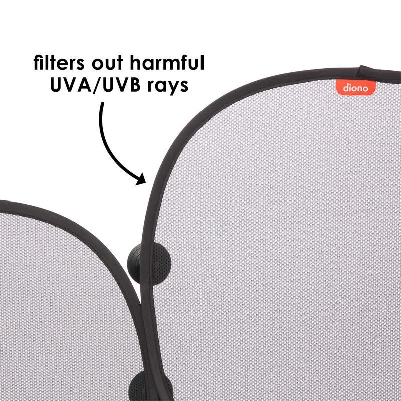 Diono Sun Stoppers Car Window Shades 2 Pack, Car Sun