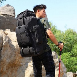 Large Cross Bag Boston Bag Backpack Travel Fashion Bag Casual Bag Mountain Climbing Men's Black/FREE