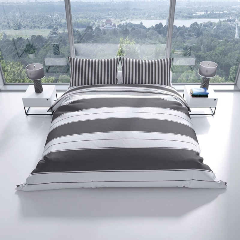 Leonado Vicenti 4-Piece Bed Linen Set Grey 135 x 200