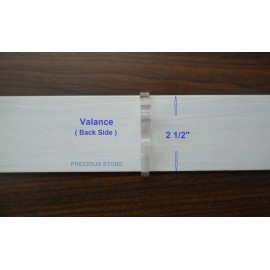 Precious 12 Pack of 2 1/2 Inch CLEAR Valance Clips For Faux wood & Wood Window Blinds 2.5