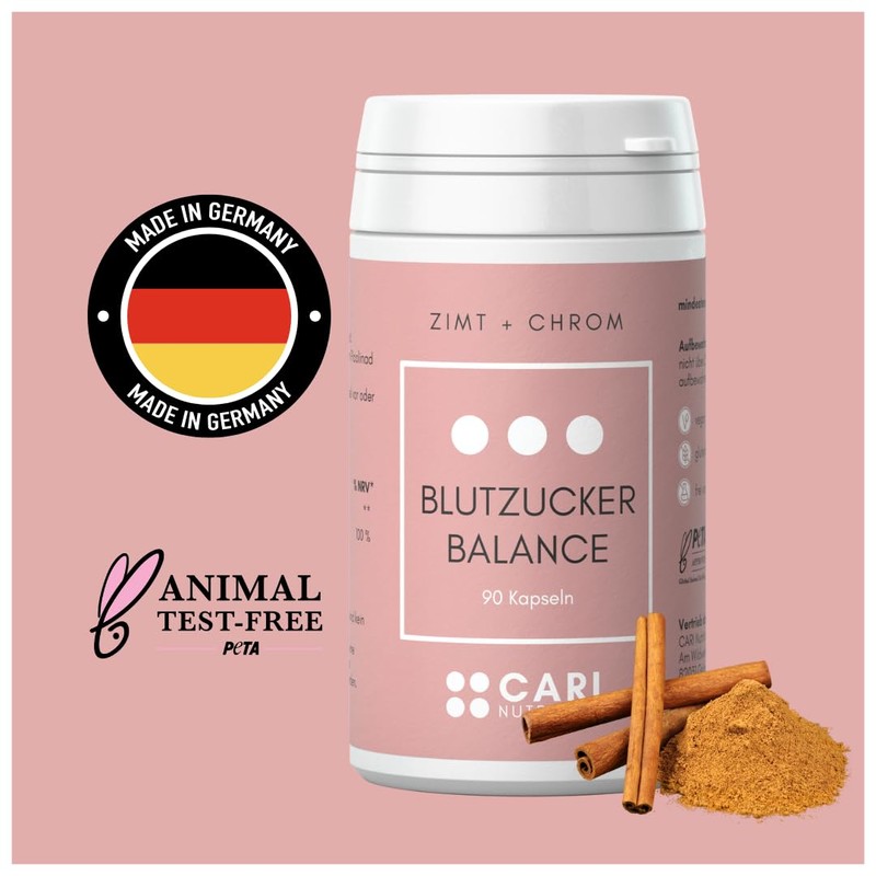 CARI Nutrition BLUTZUCKERBALANCE | 90 Zimt Kapseln mit Chrom |