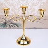 Metal Candle Holder 3 Arms High Gloss Retro Exquisite Candlestick