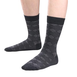 YUEDGE Men's Business Socks, Odor Resistant, Breathable, Sweat Absorbent, Quick Drying, Men's Socks, Set of 5, 9.8 - 10.6 inches (25 - 27 cm), Black, Set of 5, Black