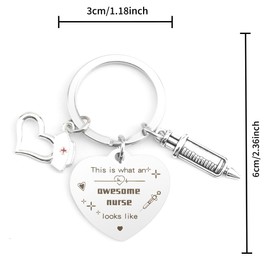 Nurse Gifts Keyring,Nurse Gifts for Women,Medical Student Paramedic Gifts,Student Nurse Gifts,Gifts for Nursing School Graduation Gifts,Nurses Day Gifts,Vet Nurse Gifts,Inspirational Thank You Nurses