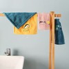 hook hand towel towel kitchen microfiber embroidery blue 2ea